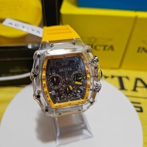 Activa x Invicta ACW2305-011 Yellow Clear Chronograph Watch